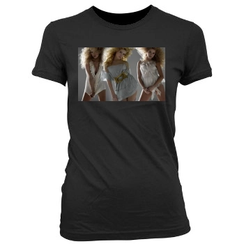 Amber Heard Women's Junior Cut Crewneck T-Shirt