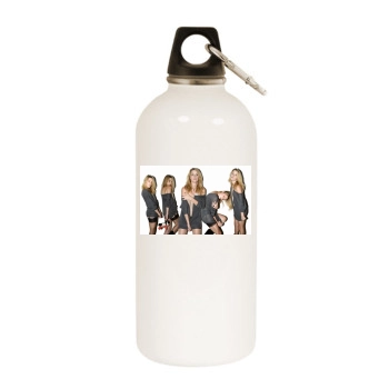 Amber Heard White Water Bottle With Carabiner