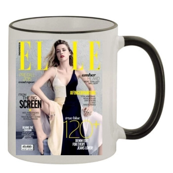 Amber Heard 11oz Colored Rim & Handle Mug