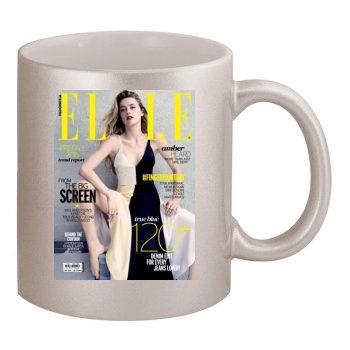 Amber Heard 11oz Metallic Silver Mug