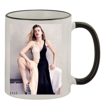 Amber Heard 11oz Colored Rim & Handle Mug