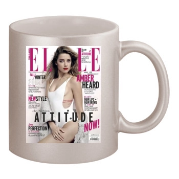 Amber Heard 11oz Metallic Silver Mug