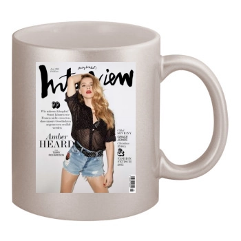 Amber Heard 11oz Metallic Silver Mug