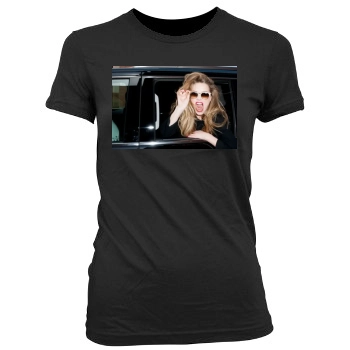 Amber Heard Women's Junior Cut Crewneck T-Shirt