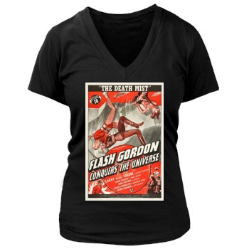 Flash Gordon Conquers the Universe (1940) Women's Deep V-Neck TShirt