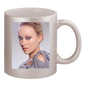 Olivia Wilde 11oz Metallic Silver Mug