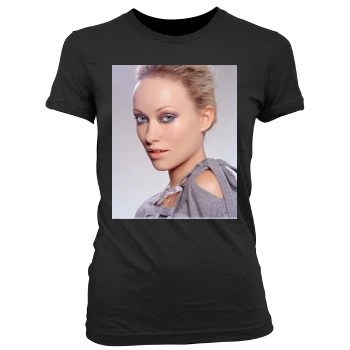 Olivia Wilde Women's Junior Cut Crewneck T-Shirt