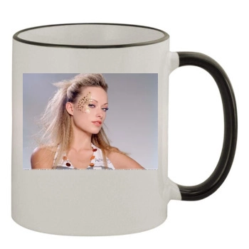 Olivia Wilde 11oz Colored Rim & Handle Mug