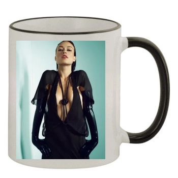 Olivia Wilde 11oz Colored Rim & Handle Mug