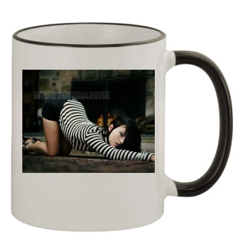 Olivia Wilde 11oz Colored Rim & Handle Mug