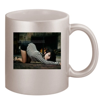 Olivia Wilde 11oz Metallic Silver Mug