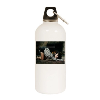 Olivia Wilde White Water Bottle With Carabiner