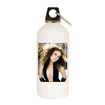 Olivia Wilde White Water Bottle With Carabiner