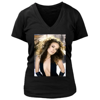 Olivia Wilde Women's Deep V-Neck TShirt