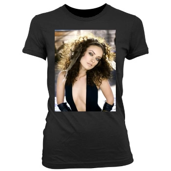 Olivia Wilde Women's Junior Cut Crewneck T-Shirt