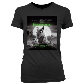 Frankenweenie (2012) Women's Junior Cut Crewneck T-Shirt