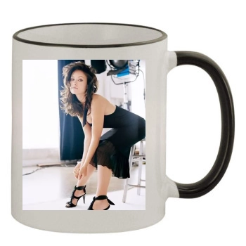 Olivia Wilde 11oz Colored Rim & Handle Mug