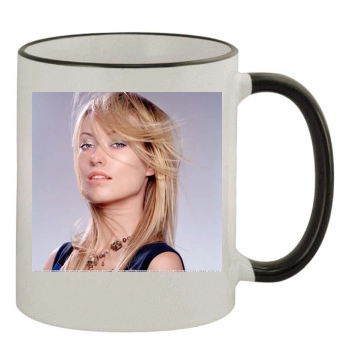 Olivia Wilde 11oz Colored Rim & Handle Mug