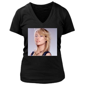 Olivia Wilde Women's Deep V-Neck TShirt