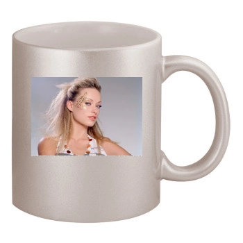 Olivia Wilde 11oz Metallic Silver Mug