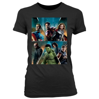 The Avengers (2012) Women's Junior Cut Crewneck T-Shirt