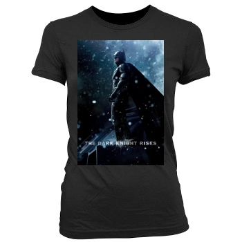 The Dark Knight Rises (2012) Women's Junior Cut Crewneck T-Shirt