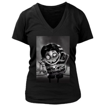 Frankenweenie (2012) Women's Deep V-Neck TShirt