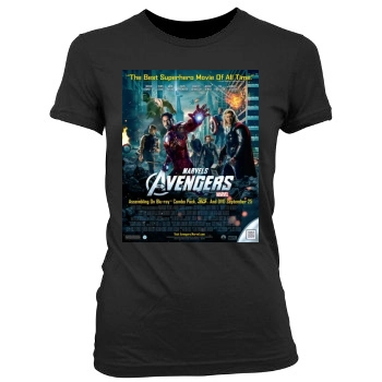 The Avengers (2012) Women's Junior Cut Crewneck T-Shirt