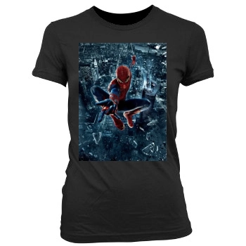 The Amazing Spider-Man (2012) Women's Junior Cut Crewneck T-Shirt