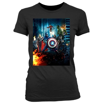 The Avengers (2012) Women's Junior Cut Crewneck T-Shirt