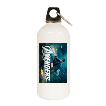 The Avengers (2012) White Water Bottle With Carabiner