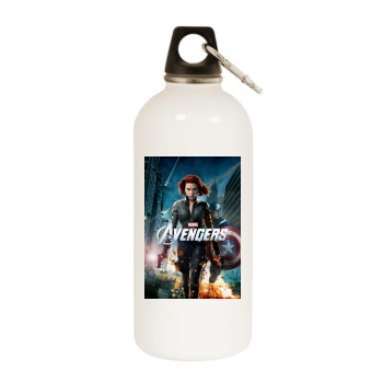 The Avengers (2012) White Water Bottle With Carabiner