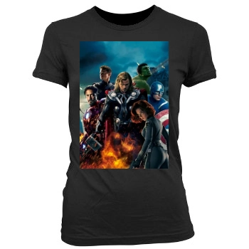 The Avengers (2012) Women's Junior Cut Crewneck T-Shirt