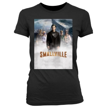 Smallville (2001) Women's Junior Cut Crewneck T-Shirt