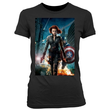 The Avengers (2012) Women's Junior Cut Crewneck T-Shirt