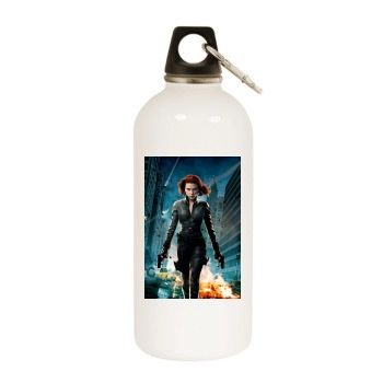 The Avengers (2012) White Water Bottle With Carabiner