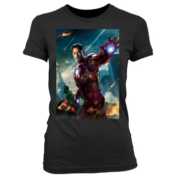 The Avengers (2012) Women's Junior Cut Crewneck T-Shirt