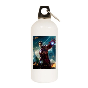 The Avengers (2012) White Water Bottle With Carabiner