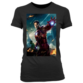 The Avengers (2012) Women's Junior Cut Crewneck T-Shirt