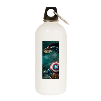 The Avengers (2012) White Water Bottle With Carabiner