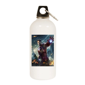 The Avengers (2012) White Water Bottle With Carabiner