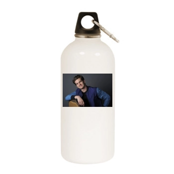 Andrew Garfield White Water Bottle With Carabiner