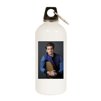 Andrew Garfield White Water Bottle With Carabiner