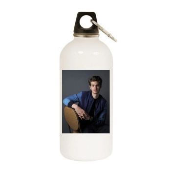 Andrew Garfield White Water Bottle With Carabiner