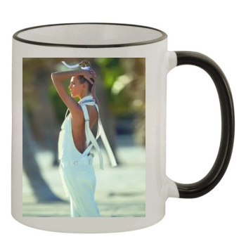 Anja Rubik 11oz Colored Rim & Handle Mug