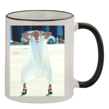 Anja Rubik 11oz Colored Rim & Handle Mug