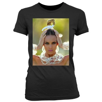 Anja Rubik Women's Junior Cut Crewneck T-Shirt