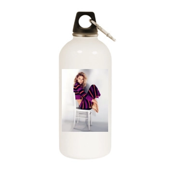 Anja Rubik White Water Bottle With Carabiner