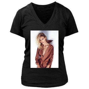 Anja Rubik Women's Deep V-Neck TShirt