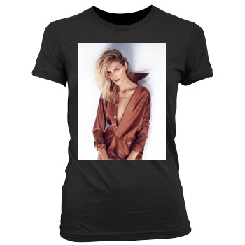 Anja Rubik Women's Junior Cut Crewneck T-Shirt